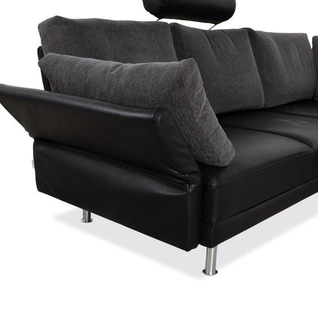 Divanetta Fabric Leather Corner Sofa from Brühl For Sale - Image 10 of 18