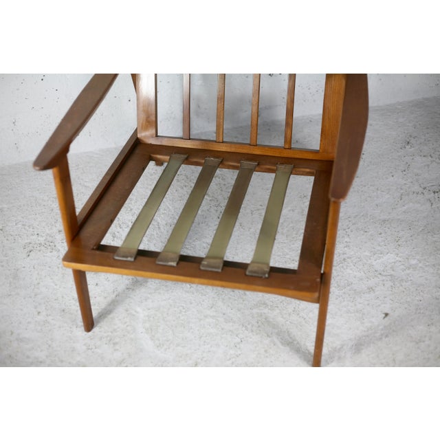 Scandinavian armchair, circa 1960. Wear according to the age (many stripes on armrests-no consequence). see photos....