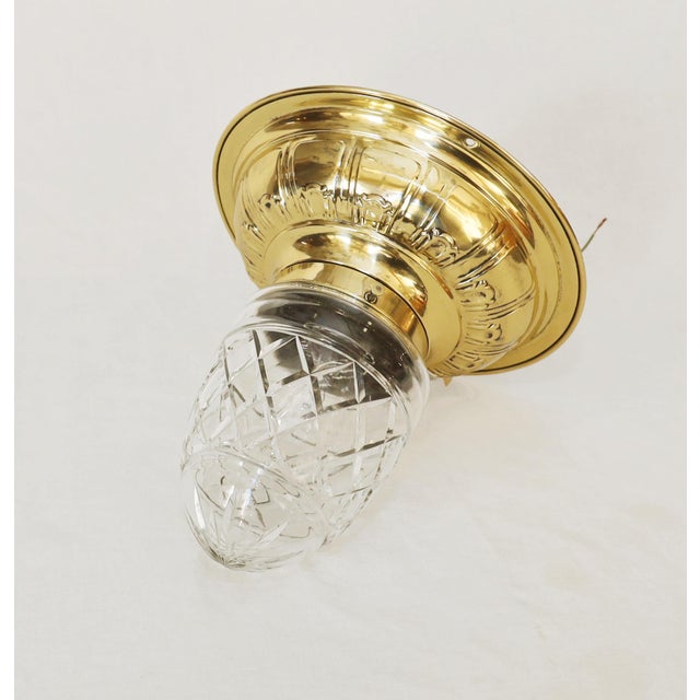Art Nouveau Glass Ceiling Lamp, 1890s For Sale - Image 9 of 10