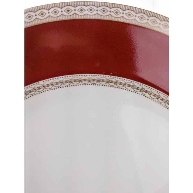 Royal Bavaria Ruby and Gold Dinner Plates, Antique, circa 1920 - Set of 10 For Sale In West Palm - Image 6 of 7