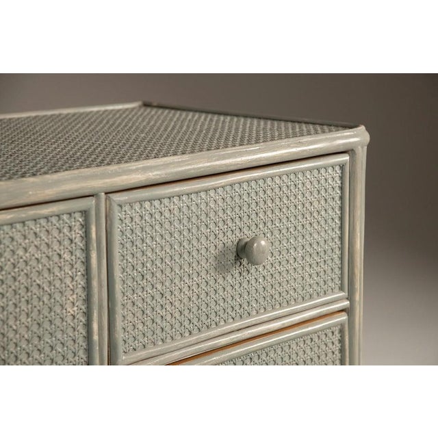 Vintage Bamboo and Vienna Straw Chest of Drawers, 1960s For Sale - Image 6 of 18