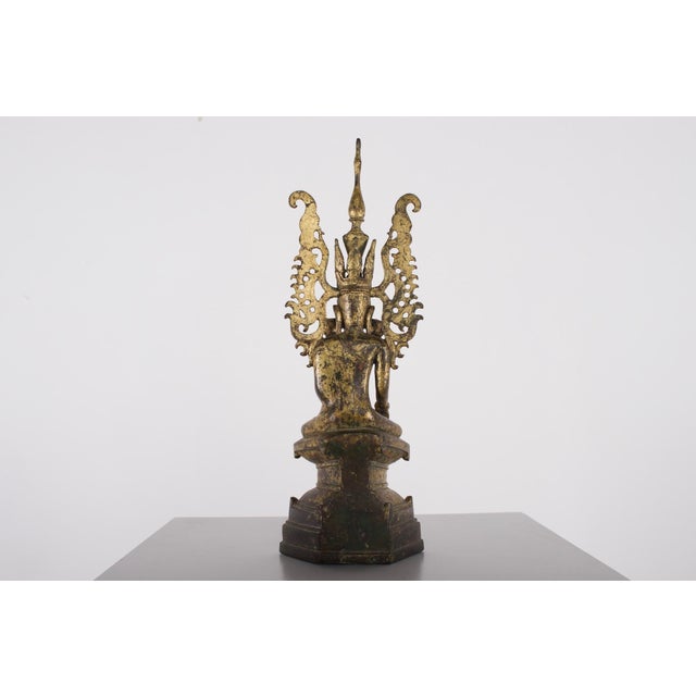 Gilt Bronze Jambupati Buddha, Burma, 1700s For Sale - Image 5 of 8