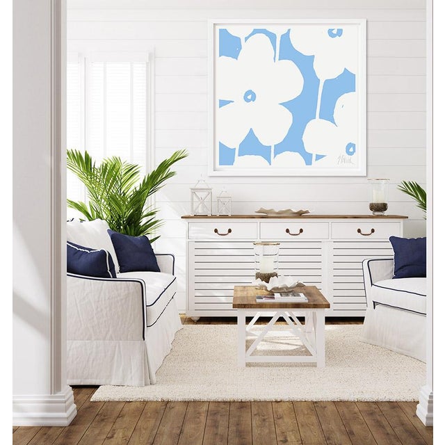 "Fabulous Flowers" by Liz Roache (Summer Blue no. 1) Liz created this piece to show the power of two colors. The blue hue...