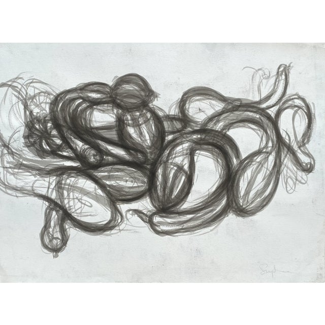 1980s Richard Snyder Abstract Modern Painting For Sale - Image 4 of 4