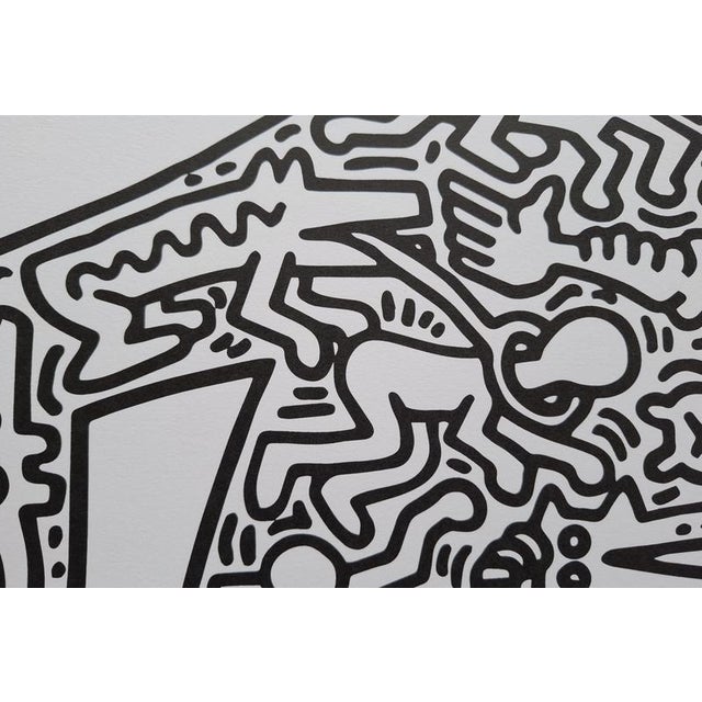 Keith Haring (1958-1990) (after) Dancing dog (white) 1987 Screen printing Numbered 25/50 at the bottom left Printed...