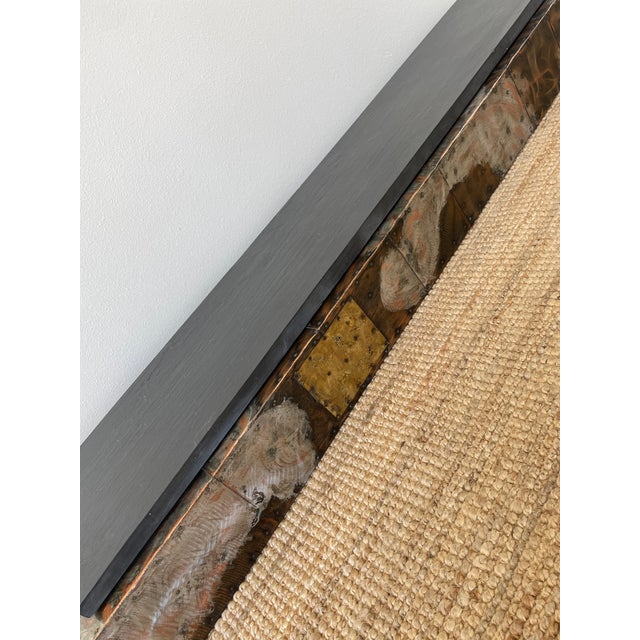 Vintage 1970s Paul Evan Brutal Patchwork Metal & Slate Floating Wall Console Shelf / Table For Sale - Image 16 of 18