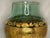 Very Large Moser Vaseline/Uranium Green Glass Vase Decorated with Gilt Greco-Roman Frieze for your consideration. The vase...