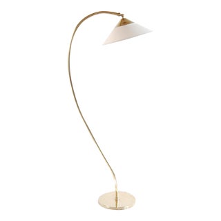 Vintage Mid Century Kurt Versen Brass Floor Lamp For Sale