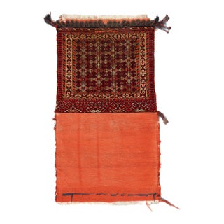 Antique Persian Turkmen Saddle Bag (One of Pair) 2'2'' X 3'4'' For Sale