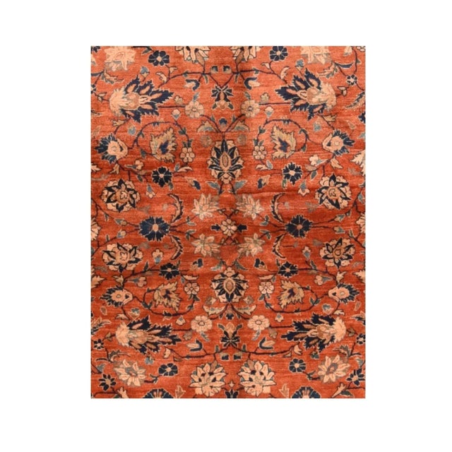 Traditional Antique Sarouk Mohajeran Rug 9'2'' x 11' For Sale - Image 3 of 3