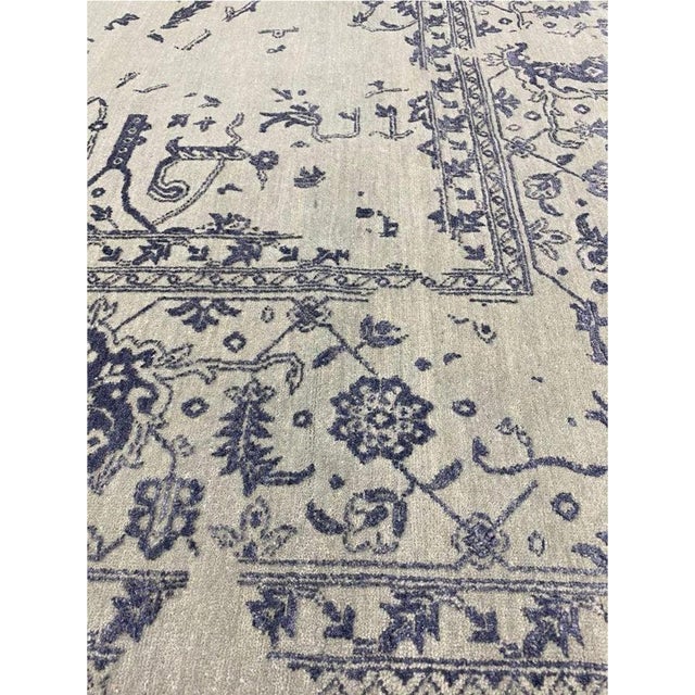 Green 1990s Handwoven Transitional Area Rug 10x14 For Sale - Image 8 of 10