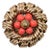 Vintage 1960s Signed Napier Goldtone Faux-Coral Beaded Brooch For Sale