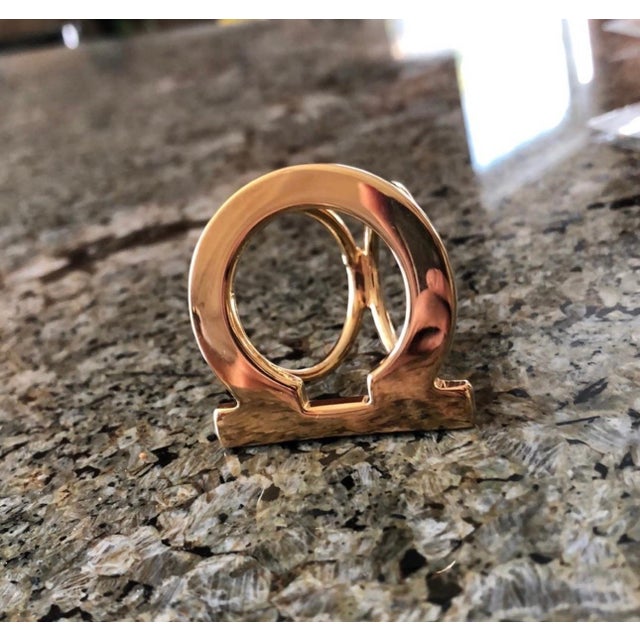 Salvatore Ferragamo Ganchini scarf ring gold Tone, Large Size For Sale - Image 18 of 18