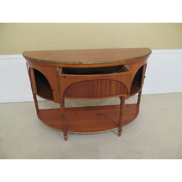 1990s Baker Demilune Shaped Regency Style Pine Sideboard For Sale - Image 5 of 12