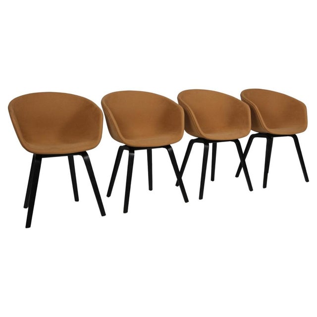 Black Model AAC22 Dining Chairs in Fabric and Black Stained Oak, 2010s, Set of 4 For Sale - Image 8 of 8