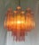 Trio Pink Glass Tube Chandeliers, Murano, 1970s, Set of 3 For Sale - Image 10 of 16
