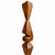 Modern Teak Wood Abstract Sculpture on Stand For Sale - Image 4 of 6