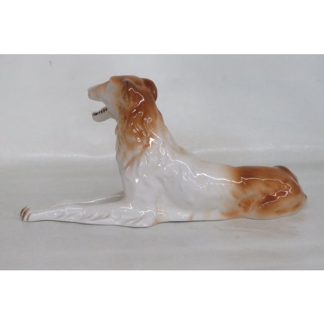 Ceramic Royal Dux Porcelain Borzoi Hound Dog Czech Republic Figurine For Sale - Image 7 of 11