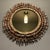Stunning and really hard to find Mirror Signed by Curtis Jere 1970 Mid Century Copper and Brass Eyelash Mirror.