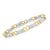Contemporary Two-Tone 14K Yellow & White Gold 2.0 Cttw Princess-Cut Diamond Tapered and X-Link Tennis Bracelet (G-H Color, SI1-SI2 Clarity) - 7-Â¼â€ For Sale - Image 3 of 7