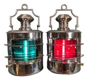 Pair of Steel Port and Starboard Lights