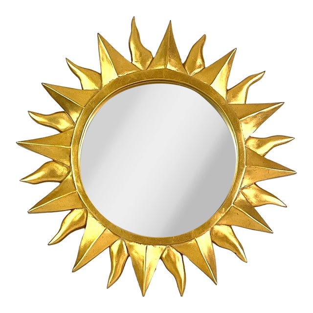 1960s Mid-Century Modern Celestial Sunburst Wall Mirror For Sale