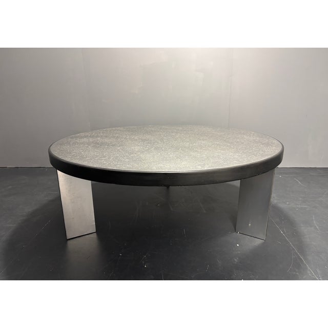 Etched Chrome Metal Coffee Table by Heinz Lilienthal, Germany, 1960s For Sale - Image 12 of 16