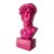 Vintage Pop Art Michelangelo’s David Bust in Post-Modern Neon Fuchsia Circa 1980s For Sale