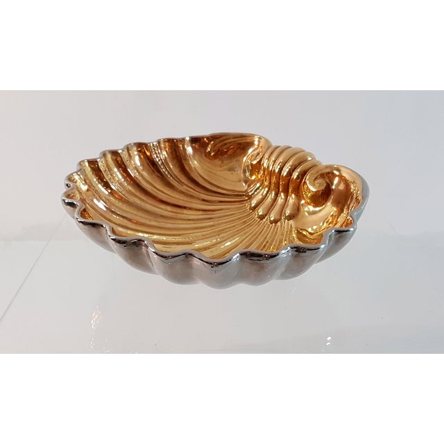 Large Vintage Ceramic Clam Shell Bowl from San Marco For Sale - Image 3 of 9
