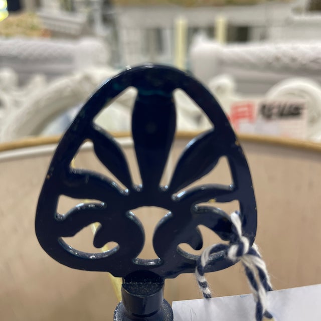 1960s Colorful Vintage Painted Ceramic Table Lamp For Sale - Image 11 of 12