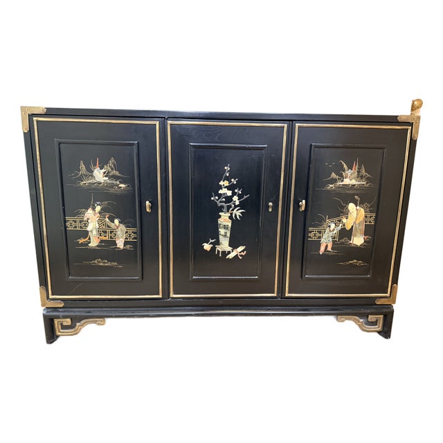 1970s Mastercraft Handcrafted Chinoiserie Chest For Sale