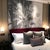 Hand-Painted Monochrome Tropical Jungle Chinoiserie Mural For Sale - Image 4 of 5