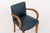 Antique Art Deco Maple Bentwood and Blue Leather Dining Chairs 1930s For Sale - Image 10 of 11