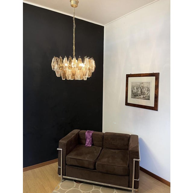 Chandelier in Clear and Smoked Glasses by Carlo Scarpa, 1990 For Sale - Image 18 of 18