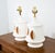 Vintage Mid Century Modern Lamp Wood Ceramic Table Lamp - a Pair For Sale - Image 4 of 12