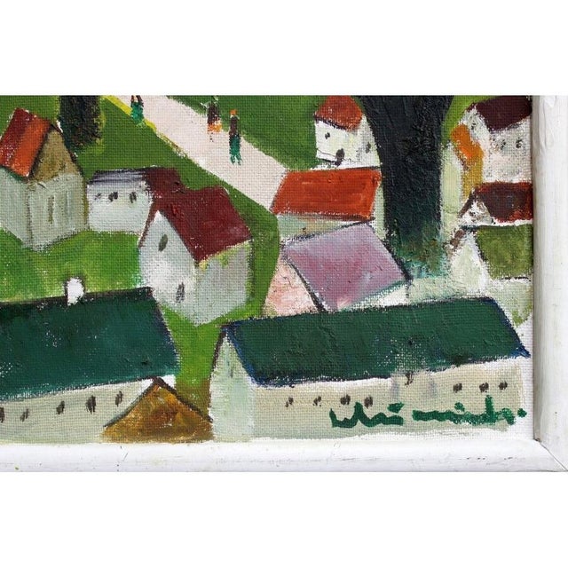 Laimdots Murnieks, City, 1990s, Oil on Cardboard For Sale - Image 7 of 8