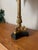 Mid 20th Century Victorian Footed Marble and Brass Table Lamp With Fabric Fringe/Tassel Lamp Shade For Sale - Image 10 of 11
