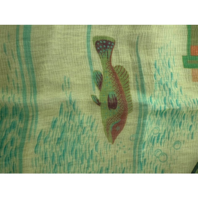 Contemporary 1910s Hermès “Bouteilles À La Mer” Mousseline Scarfs For Sale - Image 3 of 9