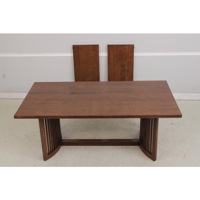 Age: Approx: 10 Years Old Details: Dark Slope Shelter Brown Leather Backs w. Complimenting Upholstery Modern Arts & Crafts...