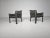 Cab-414 Armchairs in Grey Leather by Mario Bellini for Cassina, 1980s, Set of 2 For Sale - Image 3 of 11