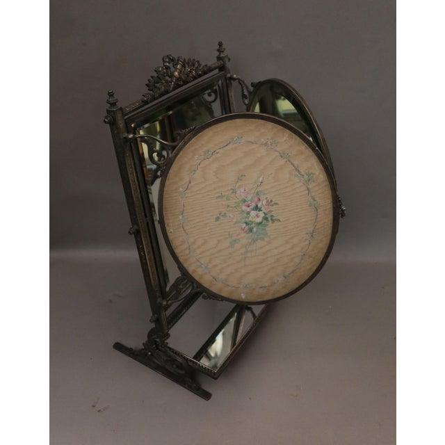 Vintage Silver Plated Table Mirror, 1890s For Sale - Image 5 of 13