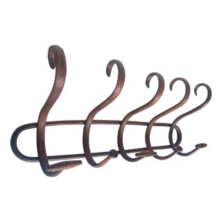 Vintage Wall Coat Rack in Bentwood, 1950s For Sale