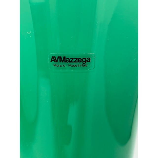 Green Murano Glass Vase by Mazzega For Sale - Image 4 of 7