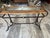 1960s Jacques Adnet, Hermes Style Vintage Equestrian Style Forged Iron & Braided Leather Console Table With Beveled Glass Top For Sale - Image 5 of 5
