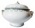 French Forest Green Floral Earthenware Soup Tureen from Sarregeumines, 1880s For Sale