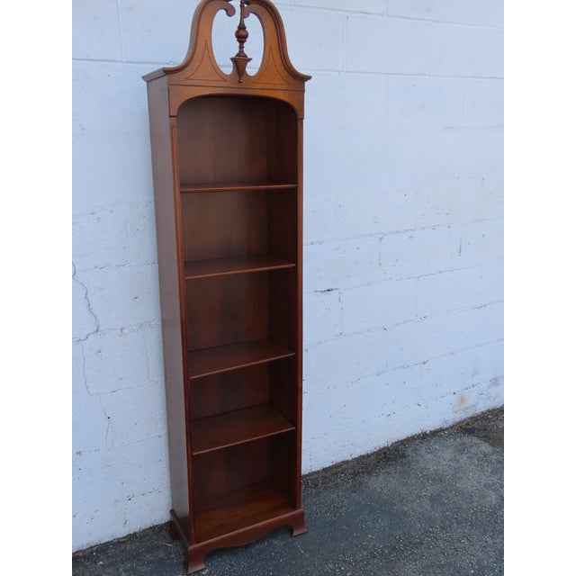 Early 1900s Rockford Tall Narrow Bookcase Display Shelving Cabinet 6357 For Sale - Image 4 of 18