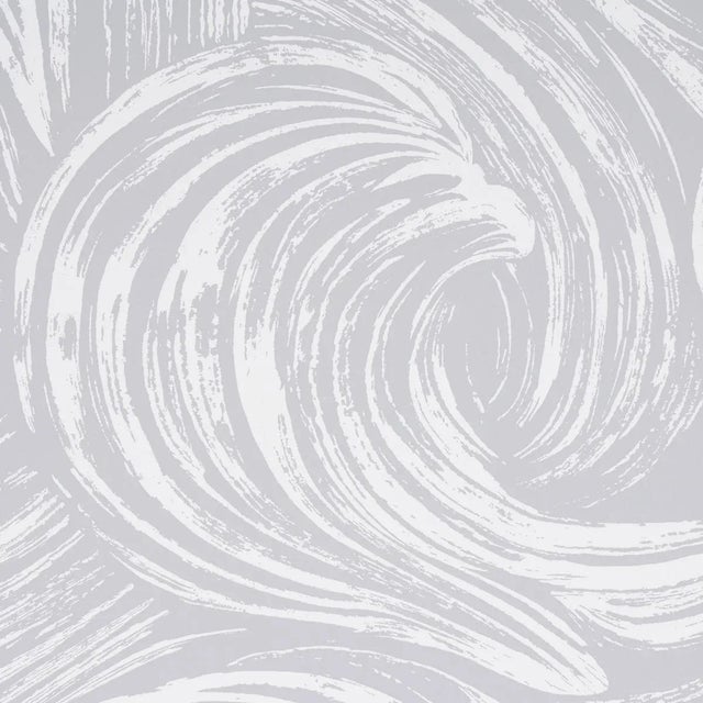 Abstract Schumacher Shio Wallpaper in Grey For Sale - Image 3 of 4