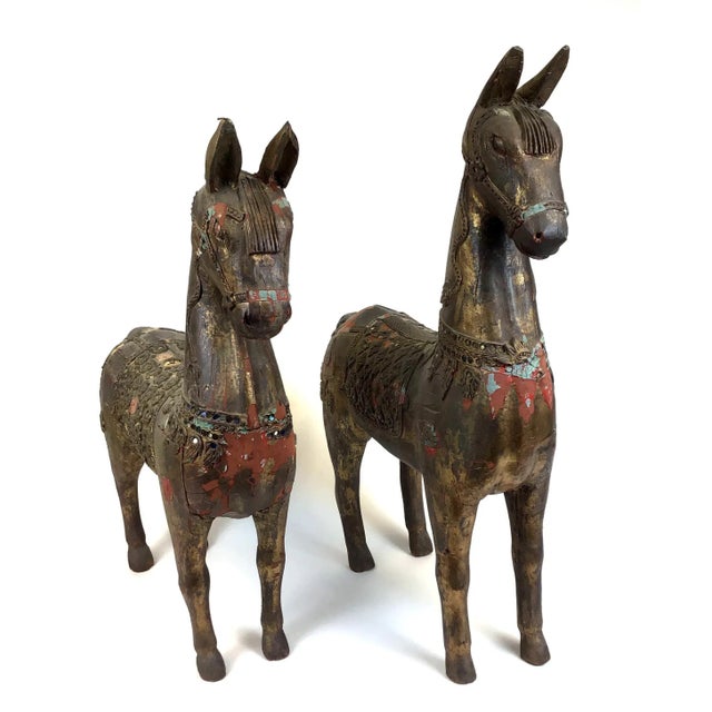 Museum Tibetan Wood Horses - a Pair For Sale - Image 13 of 13