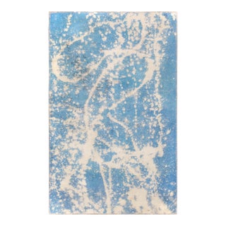 Overdye Blue Wool Area Rug- 3' 3" X 5' 2" For Sale