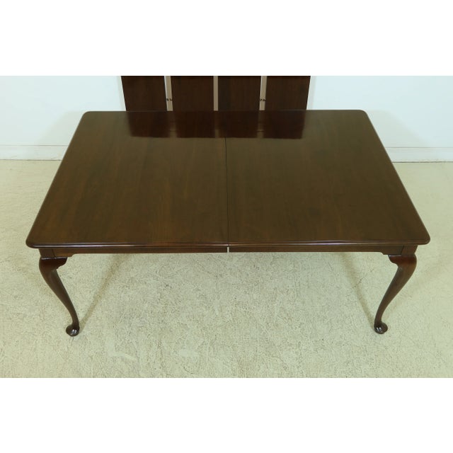 Approx: 20 Years Old Solid Cherry High Quality Construction Large Impressive Table Queen Anne Legs & Pad Feet Overall...
